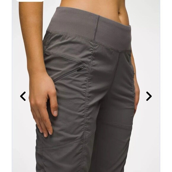 Prana NEW Koen Pant Gray Large x 30" Hiking Outdoor Pull On Stretch Zip Pockets - Picture 5 of 16